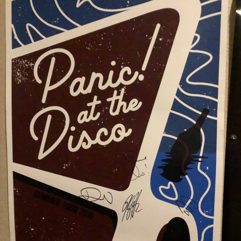 Panic! At the Disco Summer Tour Autographed Poster